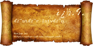 Östör István névjegykártya